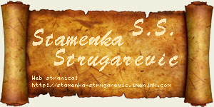 Stamenka Strugarević vizit kartica
